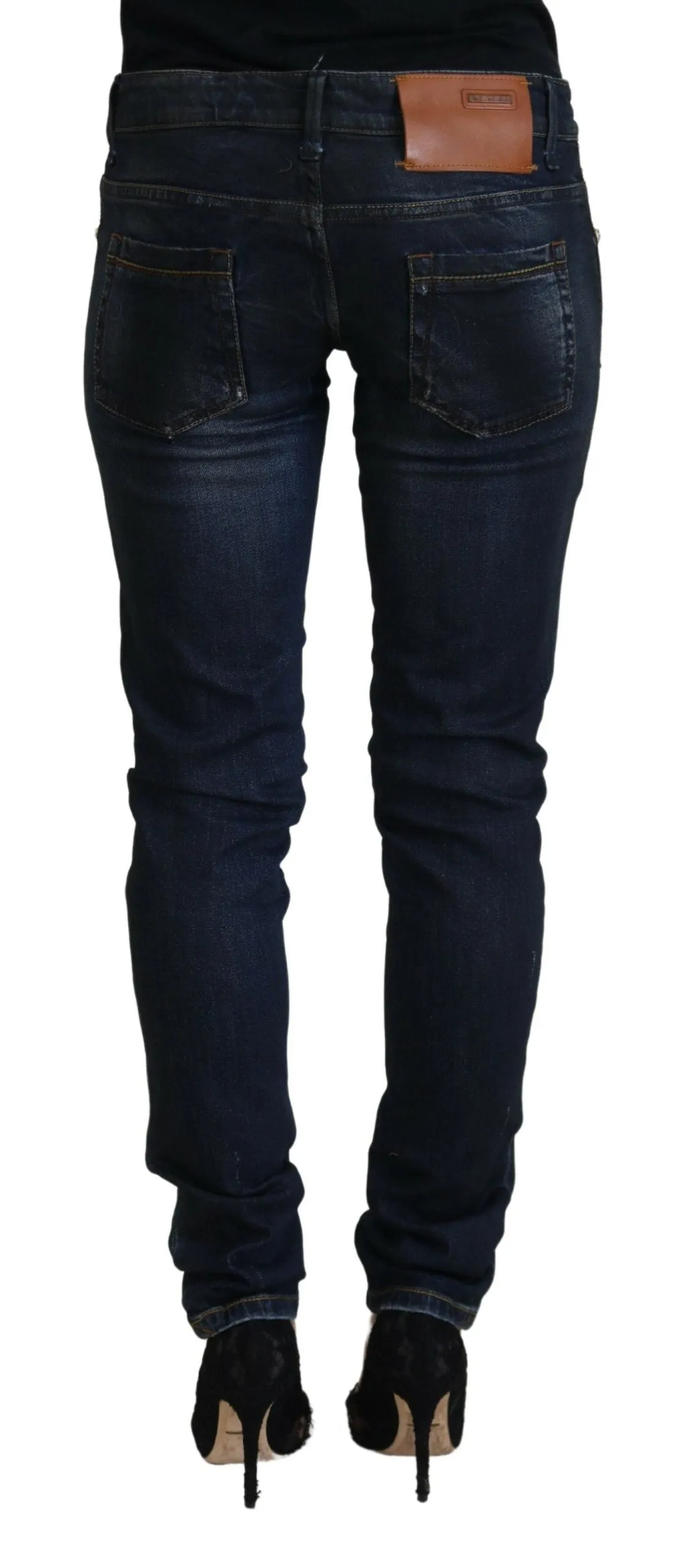 Acht Baumwolle Niedrige Taille Slim Fit Damen Casual Damen Jeans