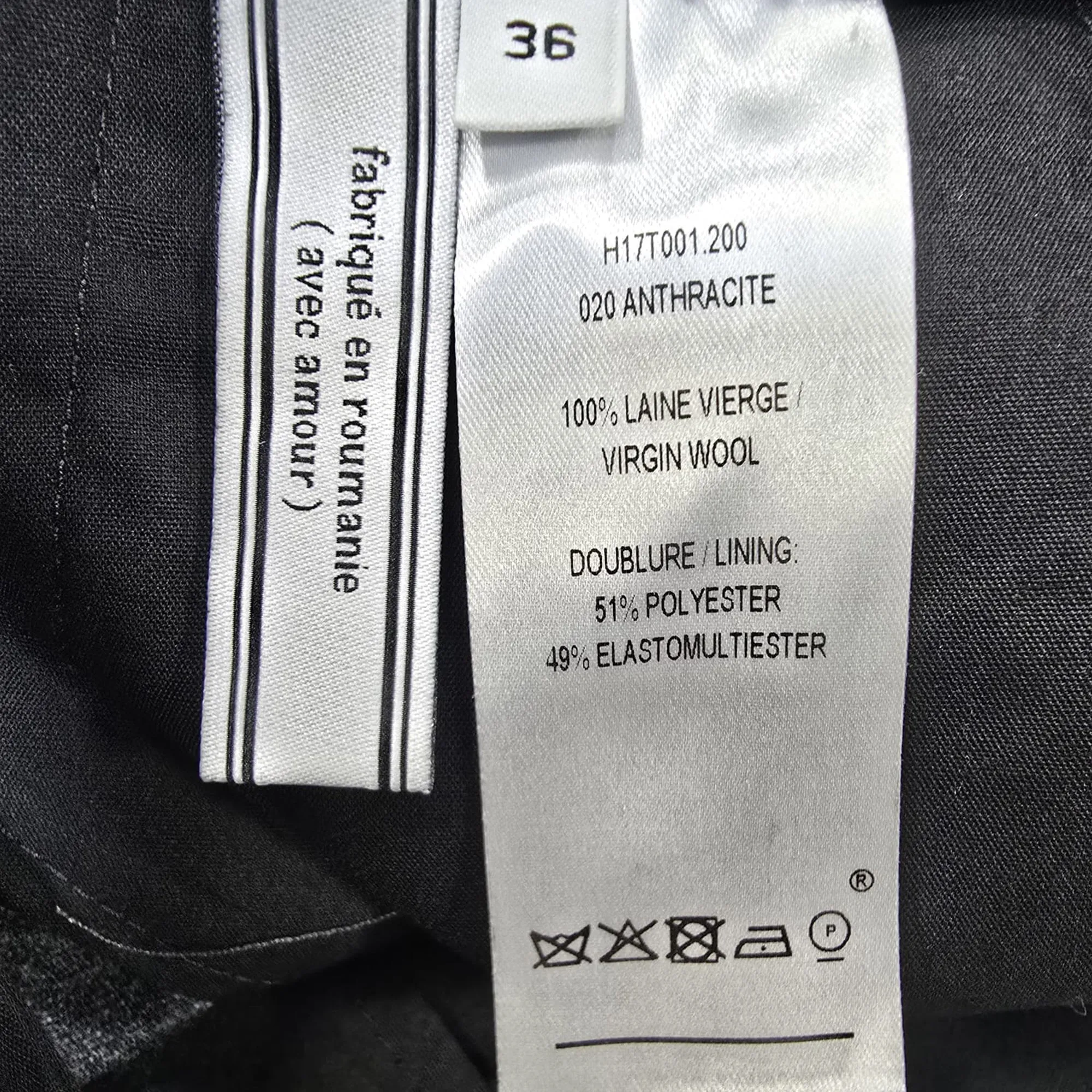 Ami Slim-Fit Hose in Grau Wolle