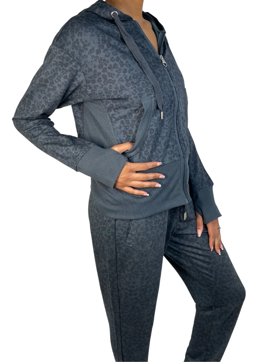 Apana Little Leopard Sweatjacke Blau Moos