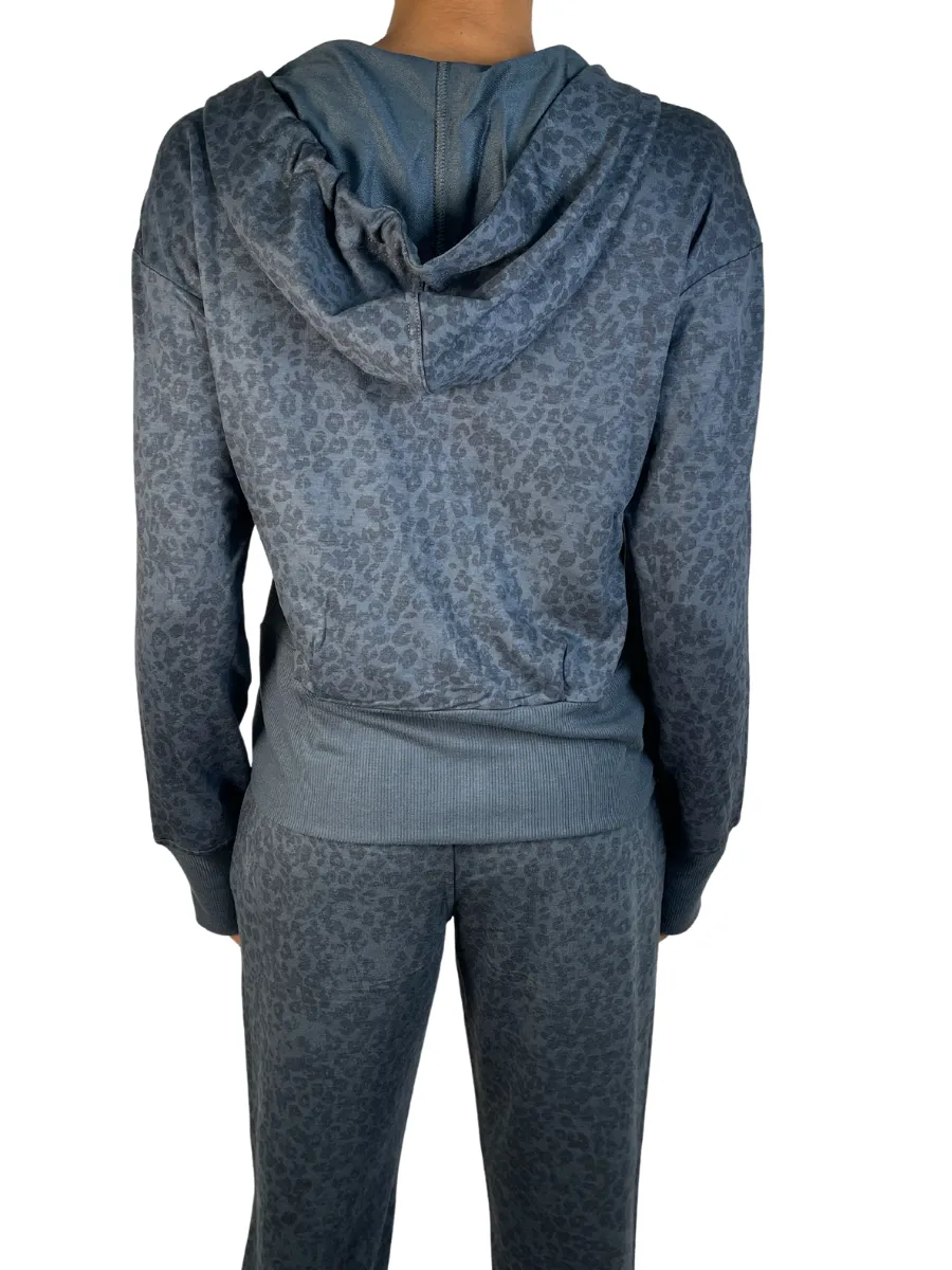 Apana Little Leopard Sweatjacke Blau Moos
