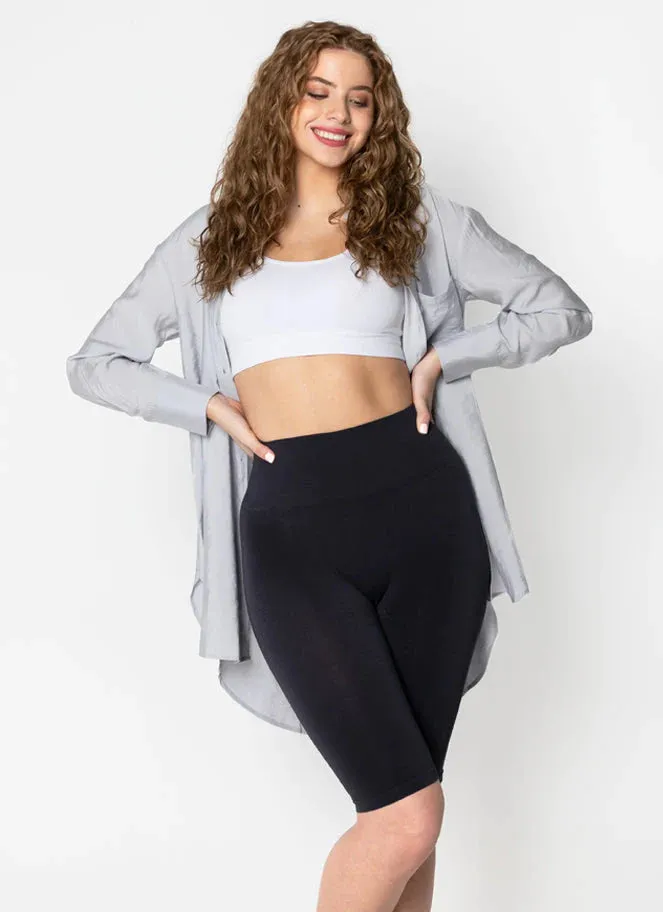 Bamboo Hohe Taille Lange Shorts