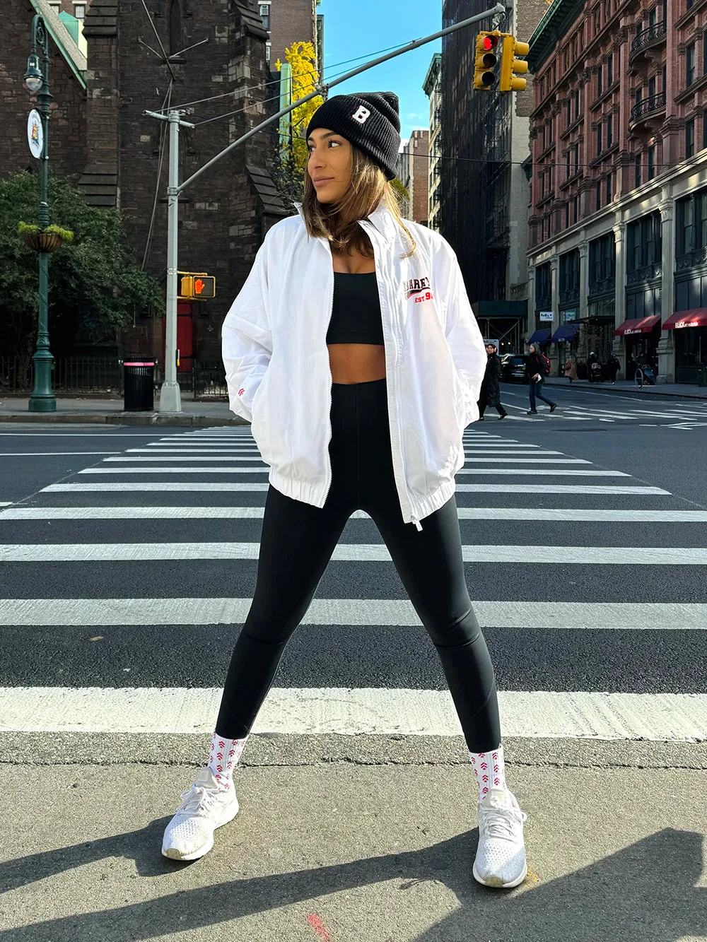 BARRYS WEIßE WINDBREAKER-JACKE BARRYS Kleidung