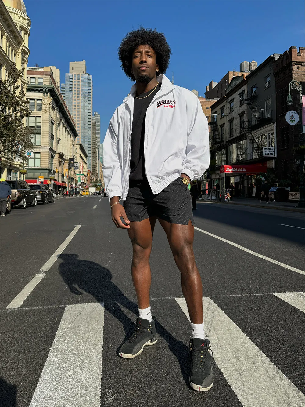 BARRYS WEIßE WINDBREAKER-JACKE BARRYS Kleidung