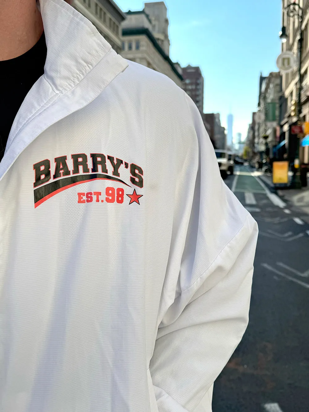 BARRYS WEIßE WINDBREAKER-JACKE BARRYS Kleidung