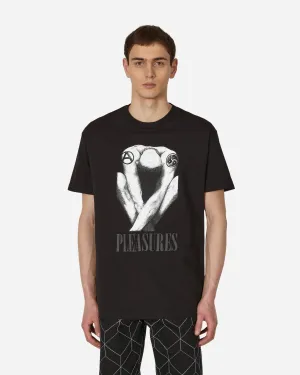 Gebogenes T-Shirt Schwarz