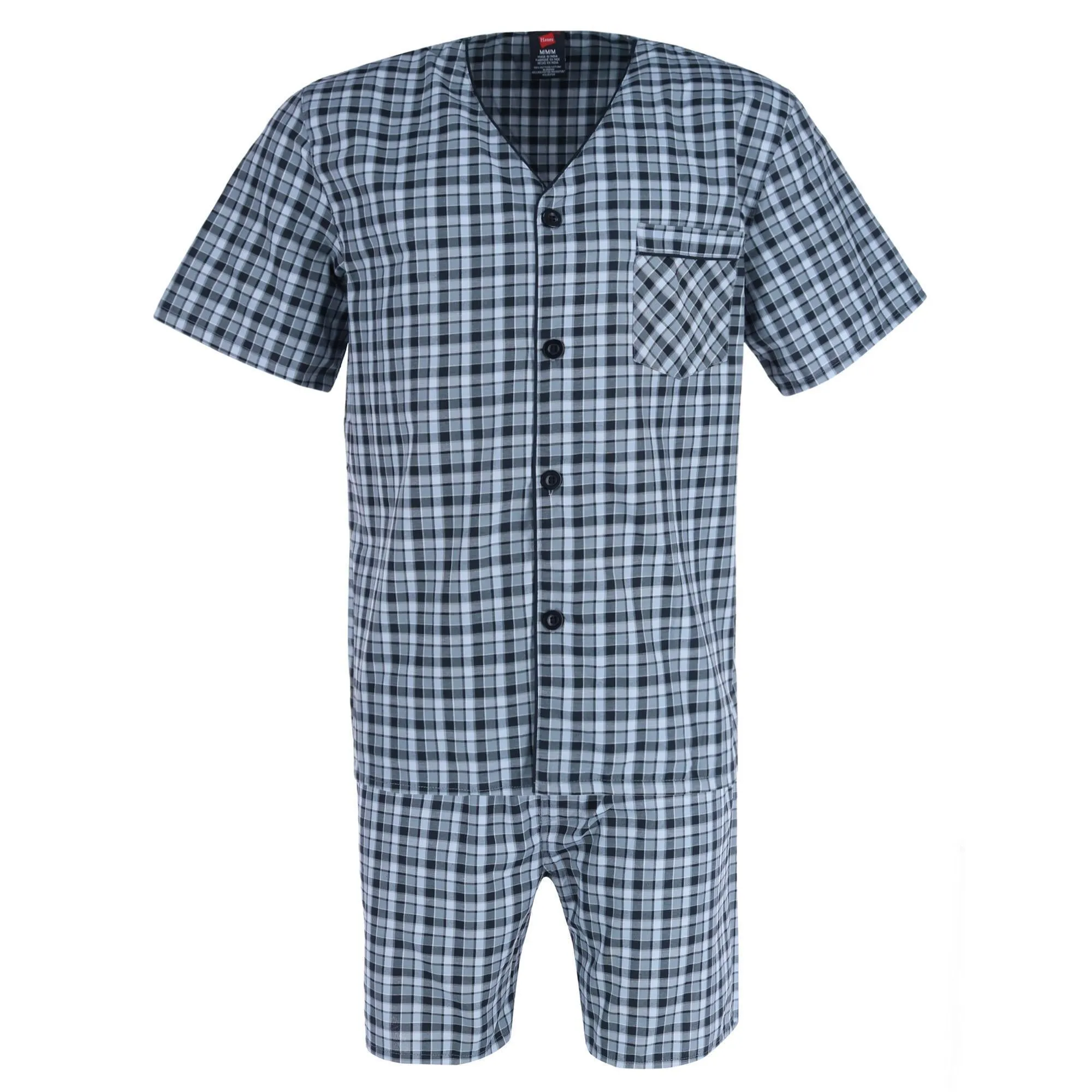 Große und lange Pyjama-Set mit kurzen Ärmeln und kurzen Beinen