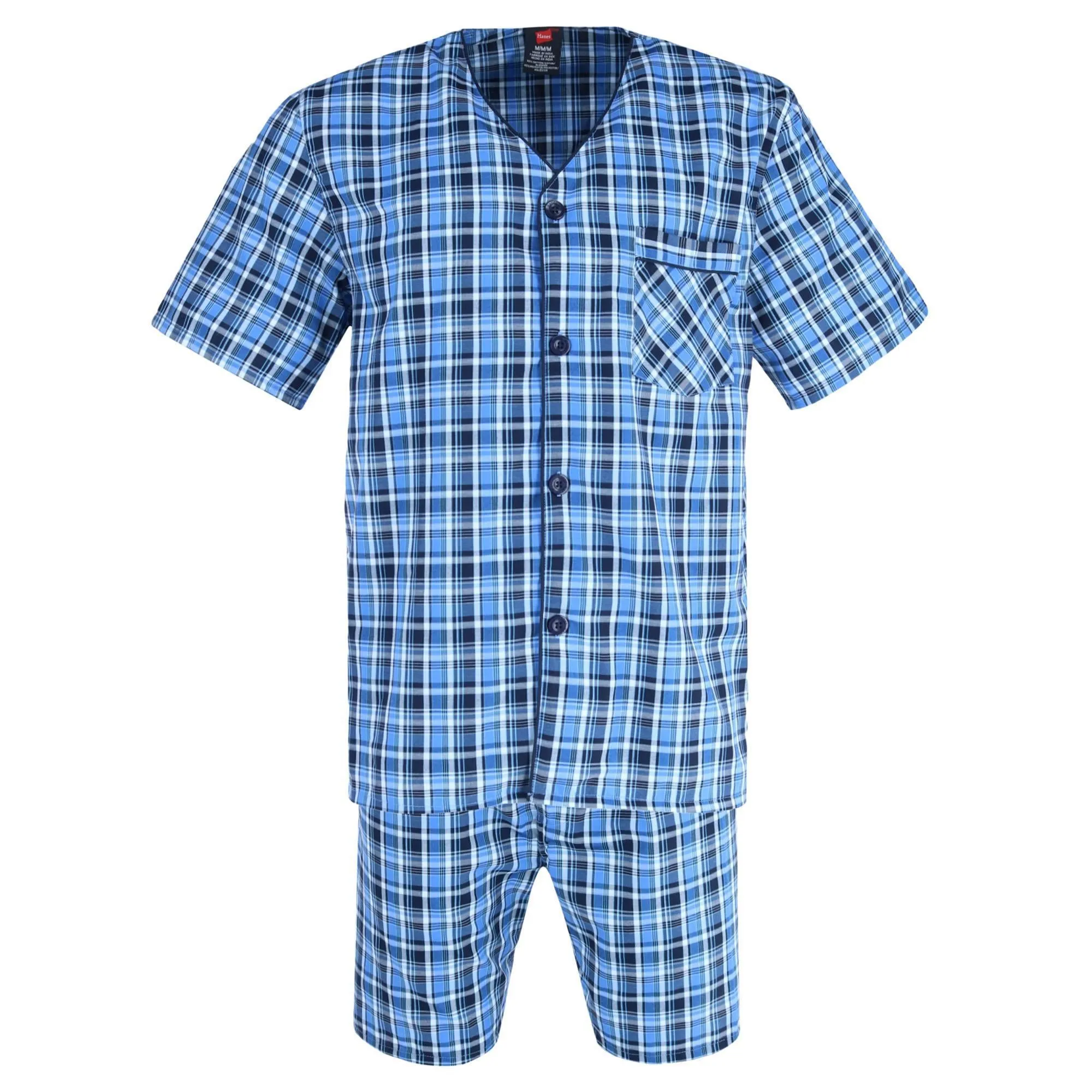 Große und lange Pyjama-Set mit kurzen Ärmeln und kurzen Beinen