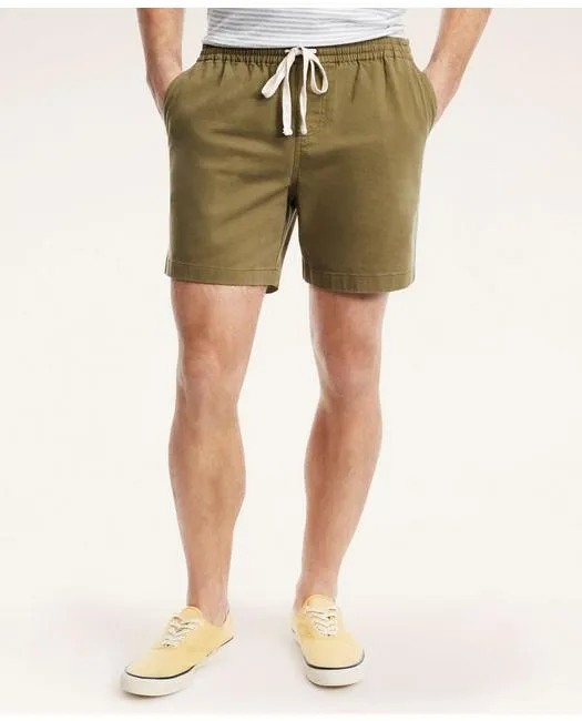 Brooks Brothers Herren Stretch-Baumwoll-Club-Shorts Olive Brooks Brothers