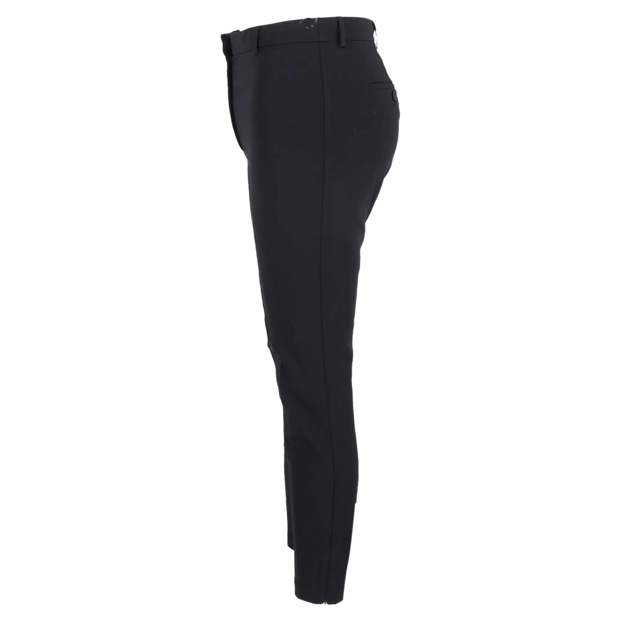 Burberry High-Rise Slim-Fit Hose in schwarzer Wolle