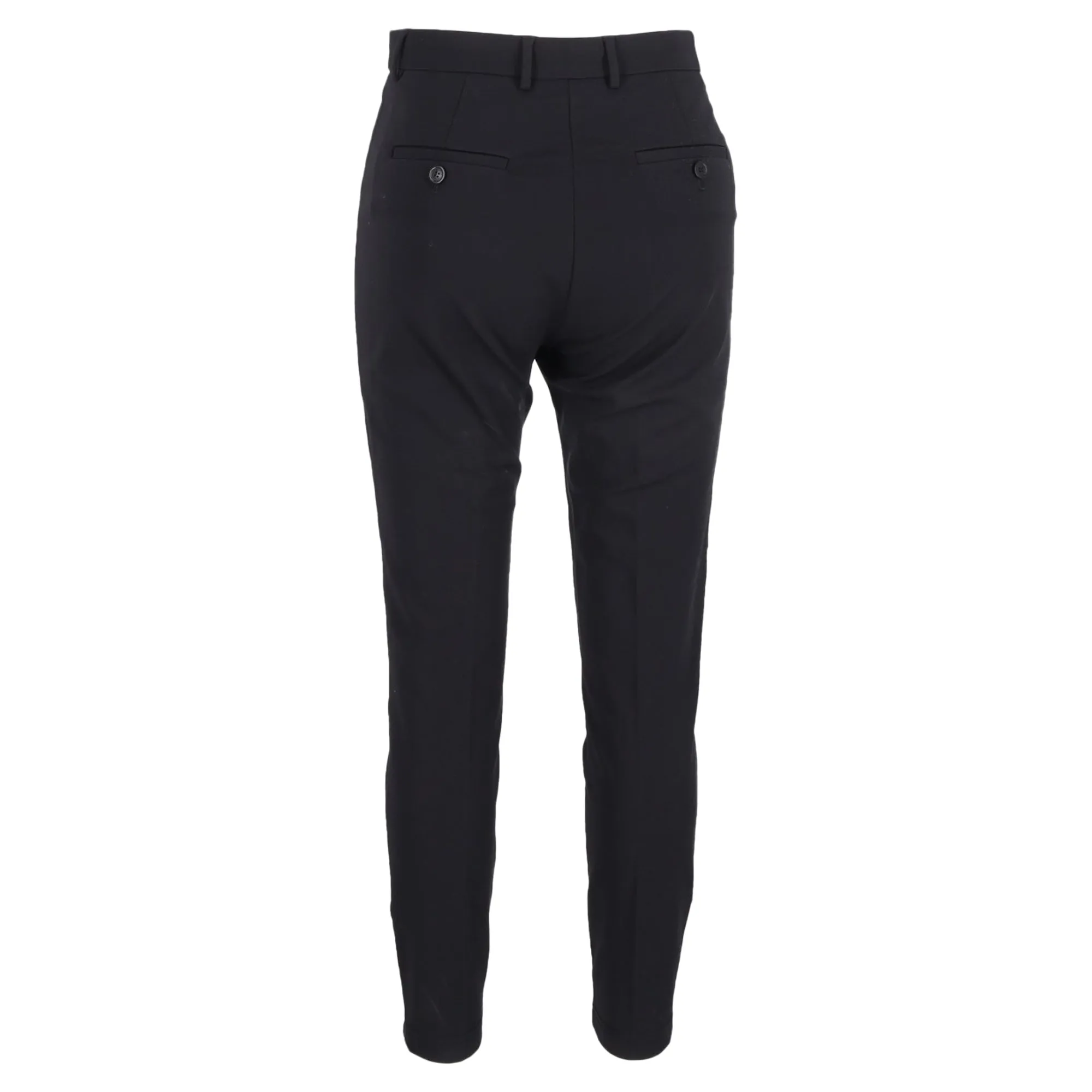 Burberry High-Rise Slim-Fit Hose in schwarzer Wolle