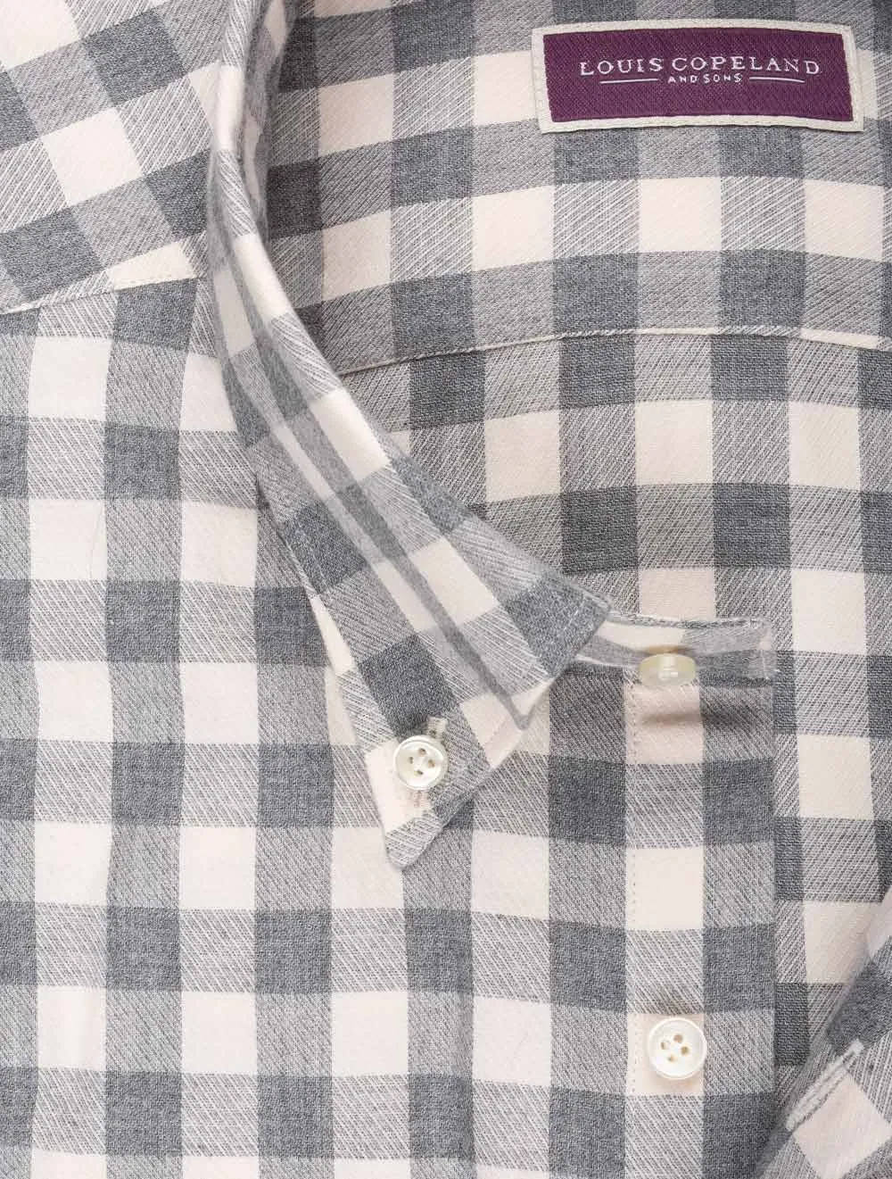 Buttondown Karohemd Grau