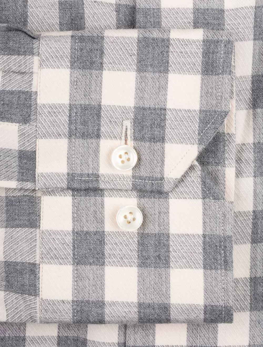 Buttondown Karohemd Grau