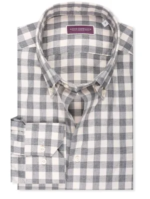 Buttondown Karohemd Grau