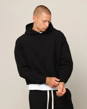 Carré Blanc Übergroße Kapuzenpullover Schwarz