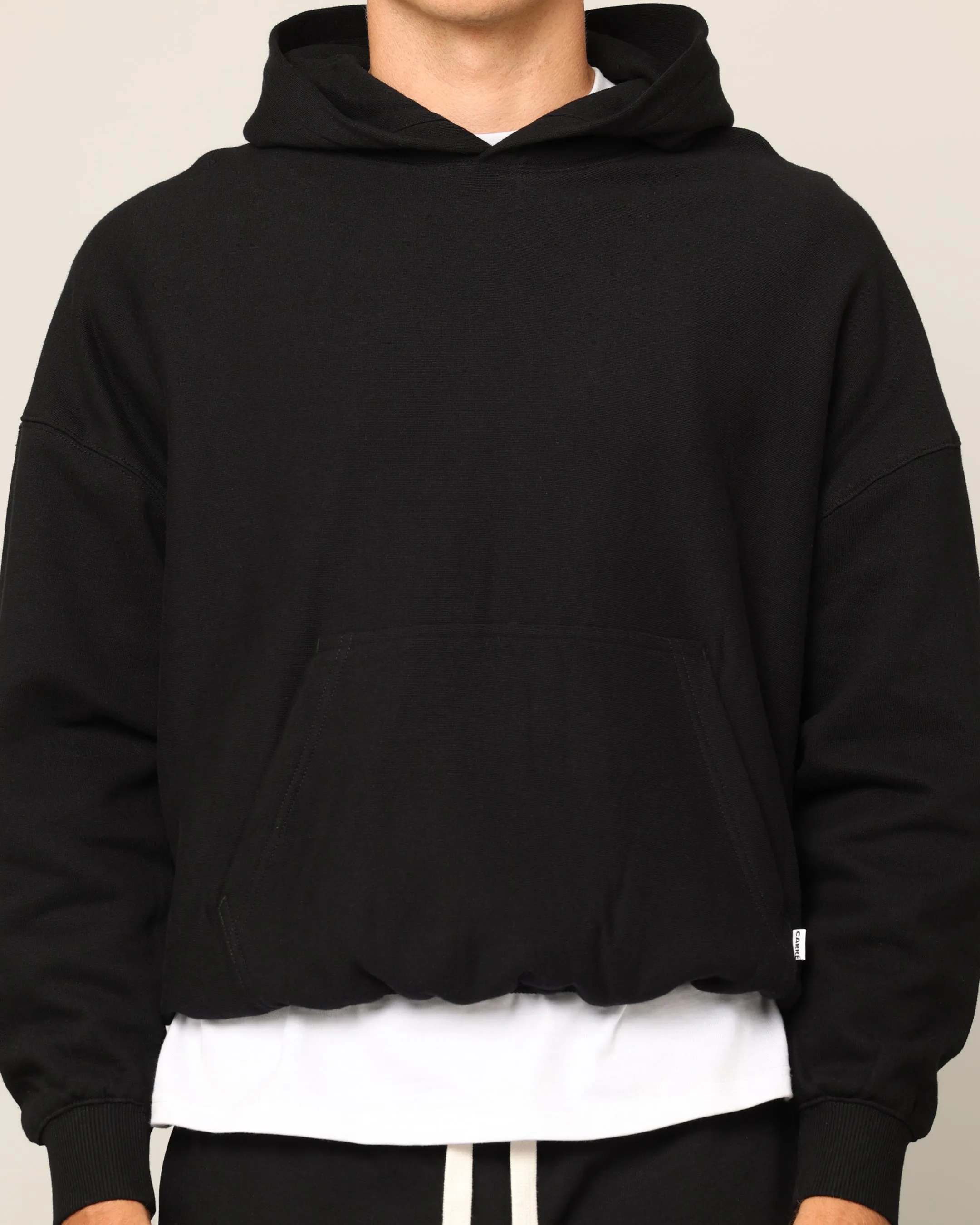 Carré Blanc Übergroße Kapuzenpullover Schwarz