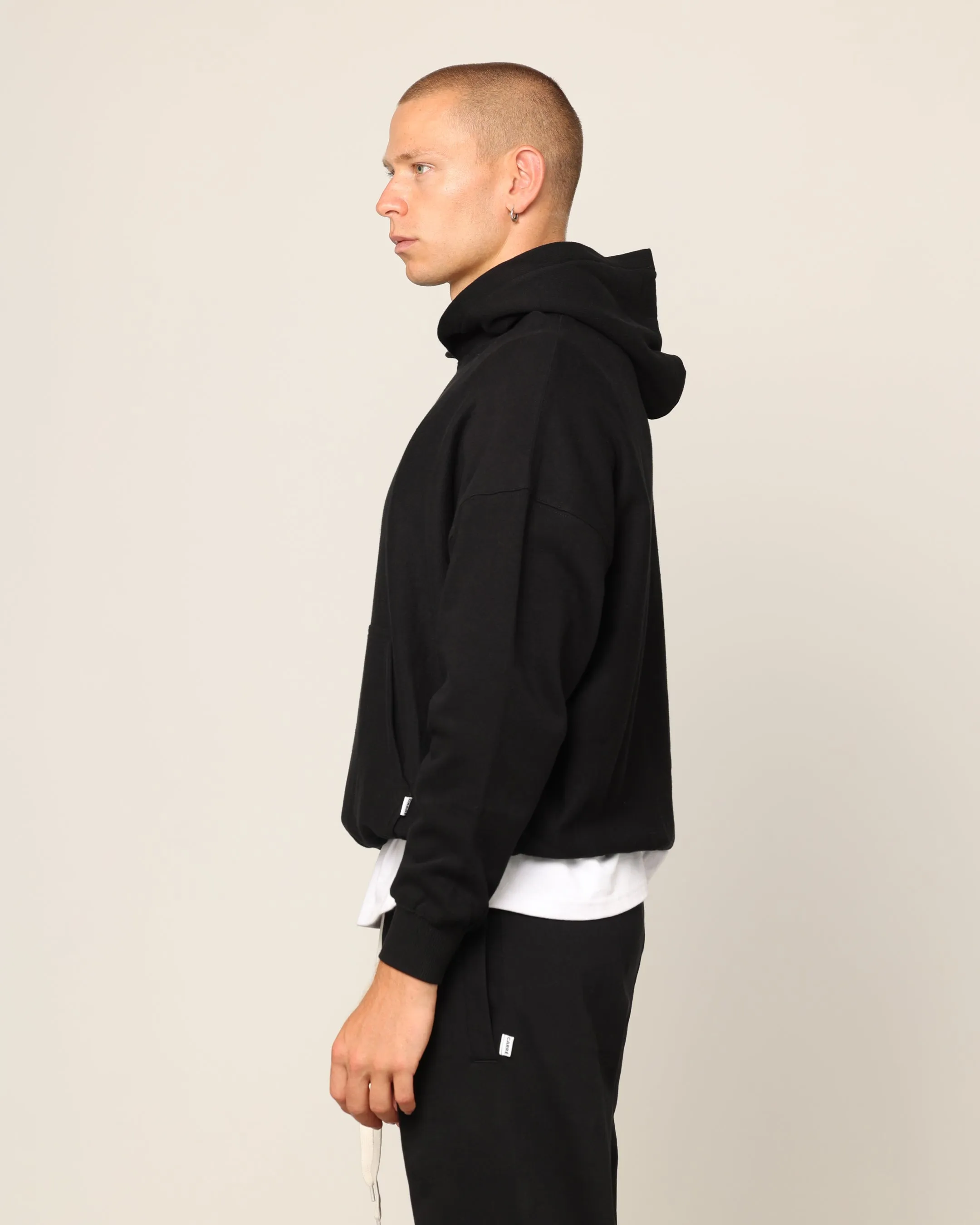 Carré Blanc Übergroße Kapuzenpullover Schwarz