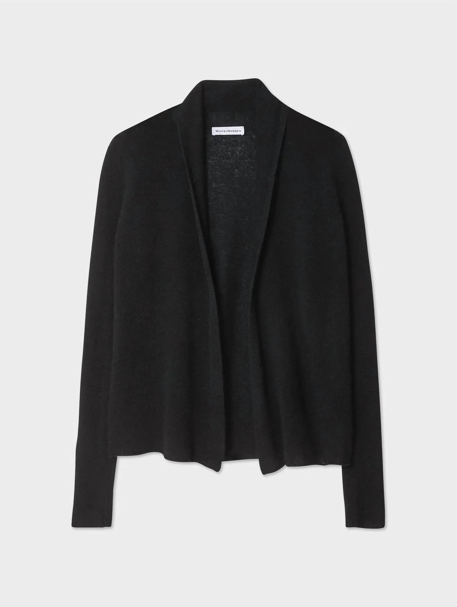 Kaschmir Mini Trapeze Cardigan in Schwarz
