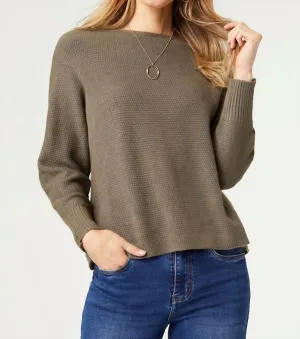 Ciana Pullover in Olivgrün Nacht
