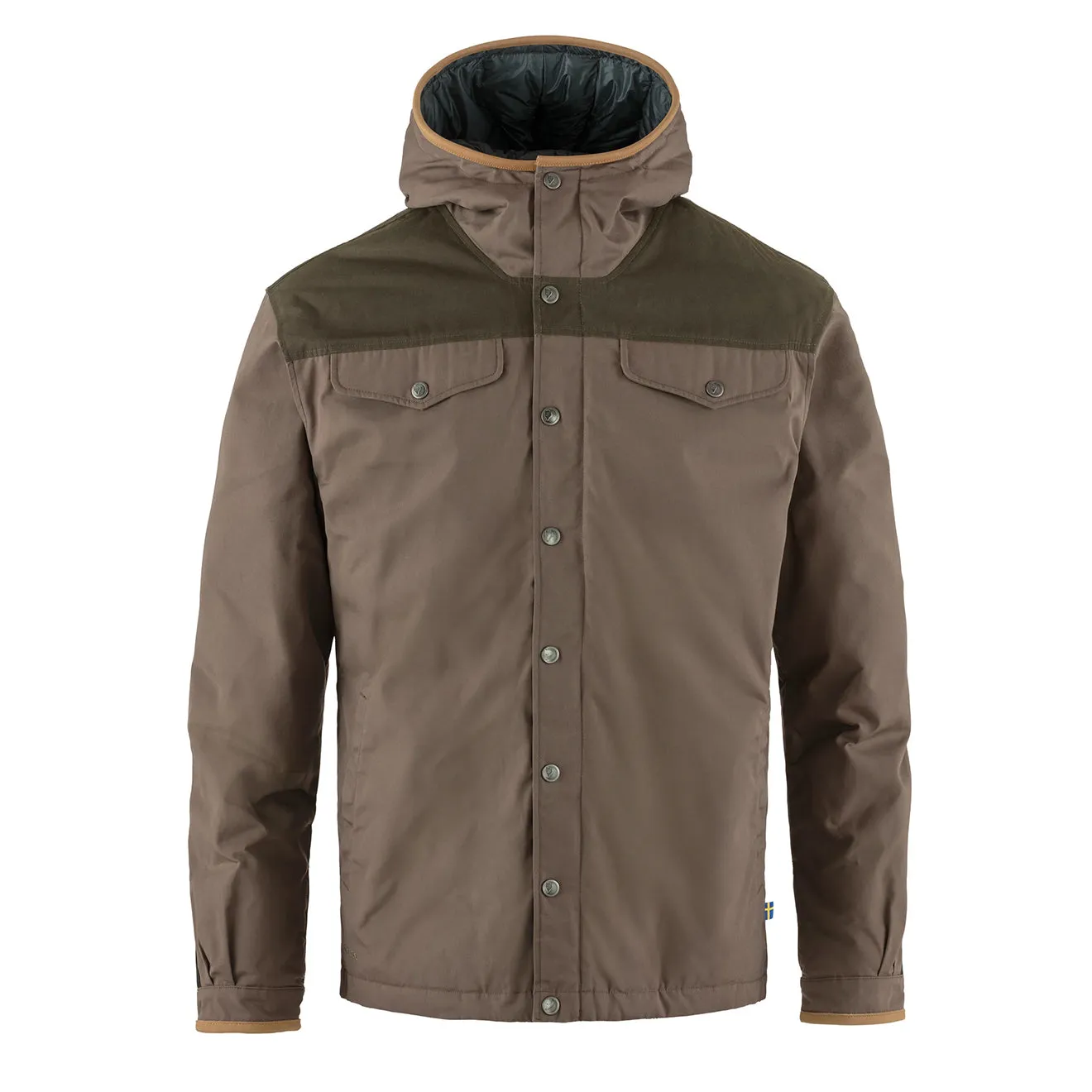 Bekleidung Fjallravenjackets Herren Fjallraven Greenland No. 1 Daunenjacke Wildleder Braun / Dunkeloliv
