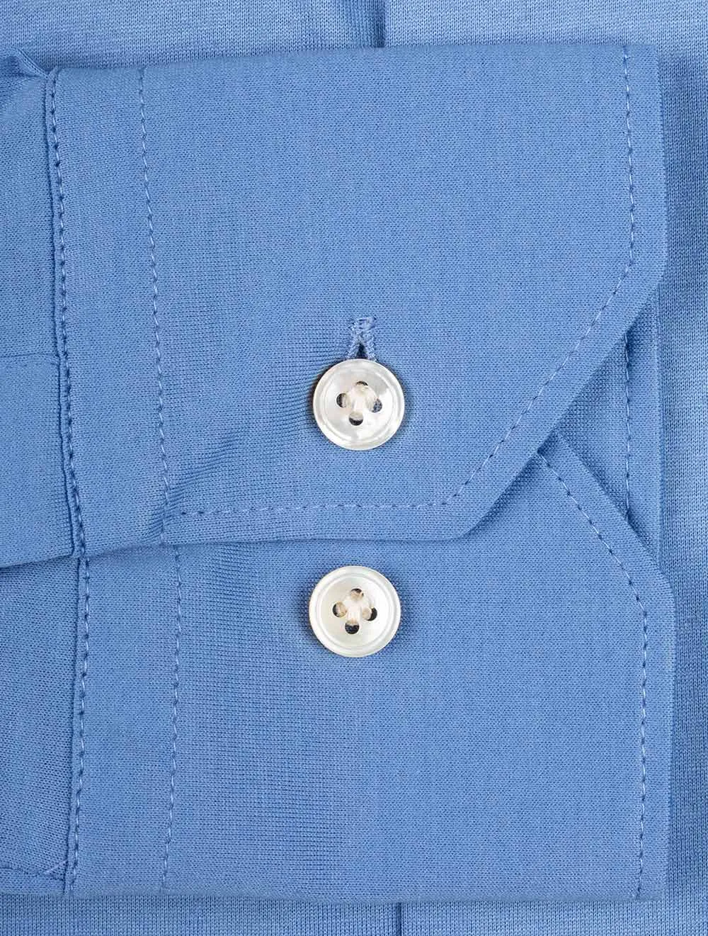 Baumwoll-Stretch-Hemd Blau