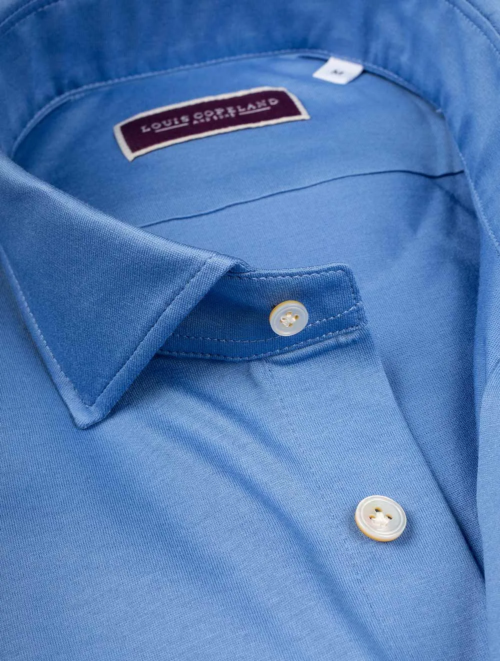 Baumwoll-Stretch-Hemd Blau