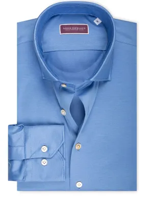 Baumwoll-Stretch-Hemd Blau
