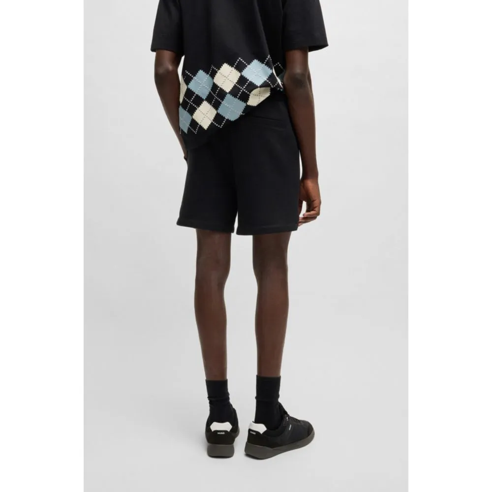 Baumwoll-Frottee-Shorts mit kontrastierendem Logo