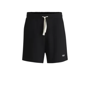 Baumwoll-Frottee-Shorts mit kontrastierendem Logo