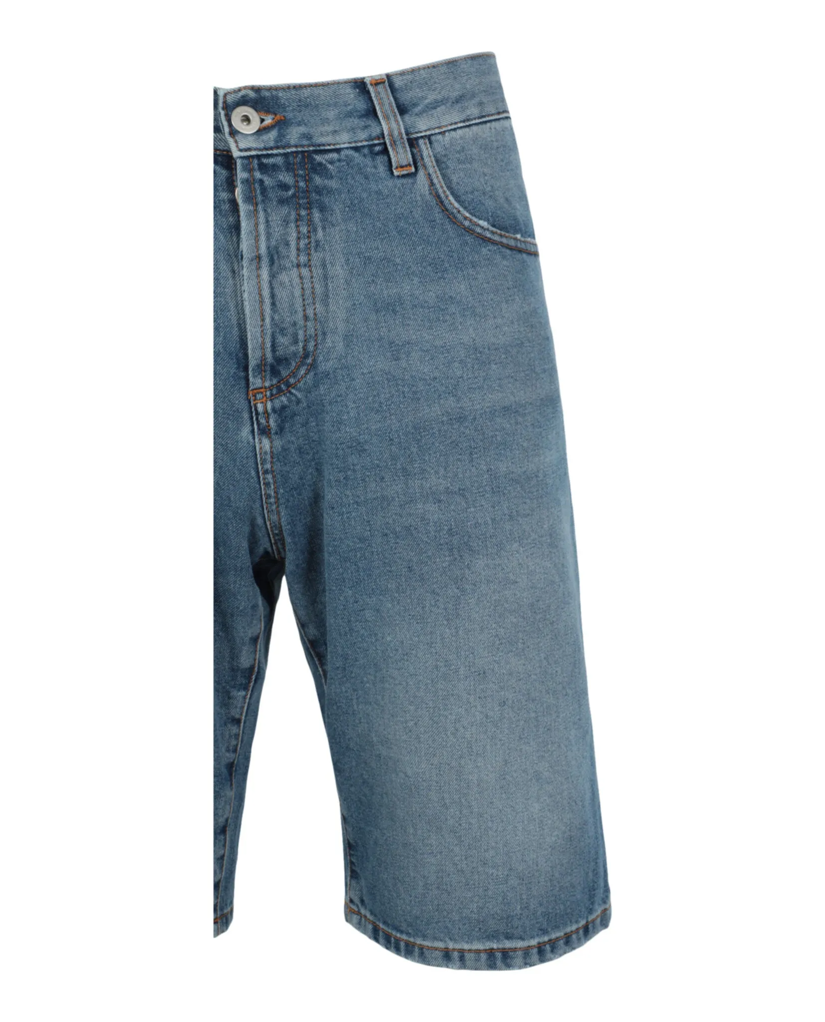 Cross Stonewash Denim Shorts