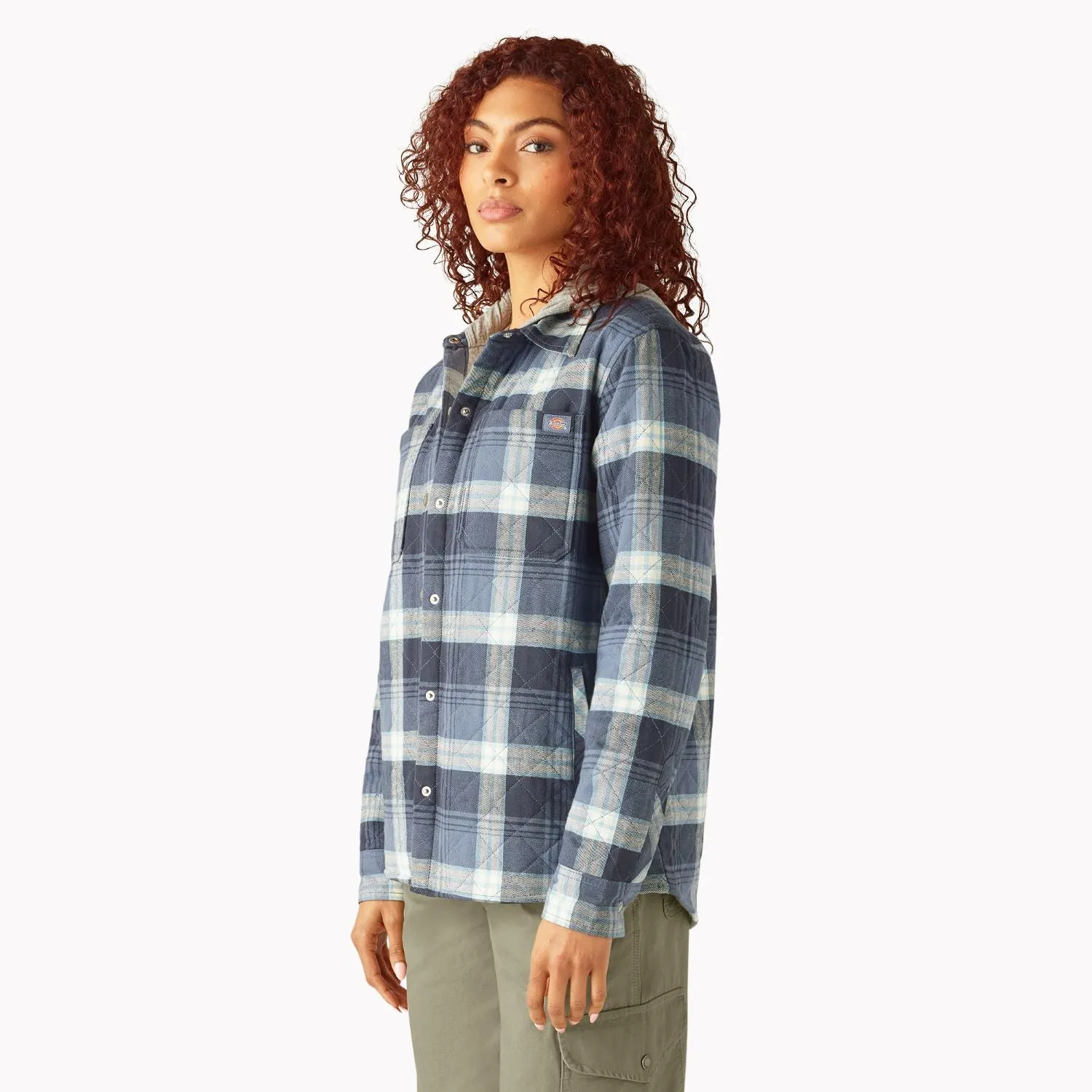 Dickies Damen Flanellhemd mit Kapuze Dickies Kleidung