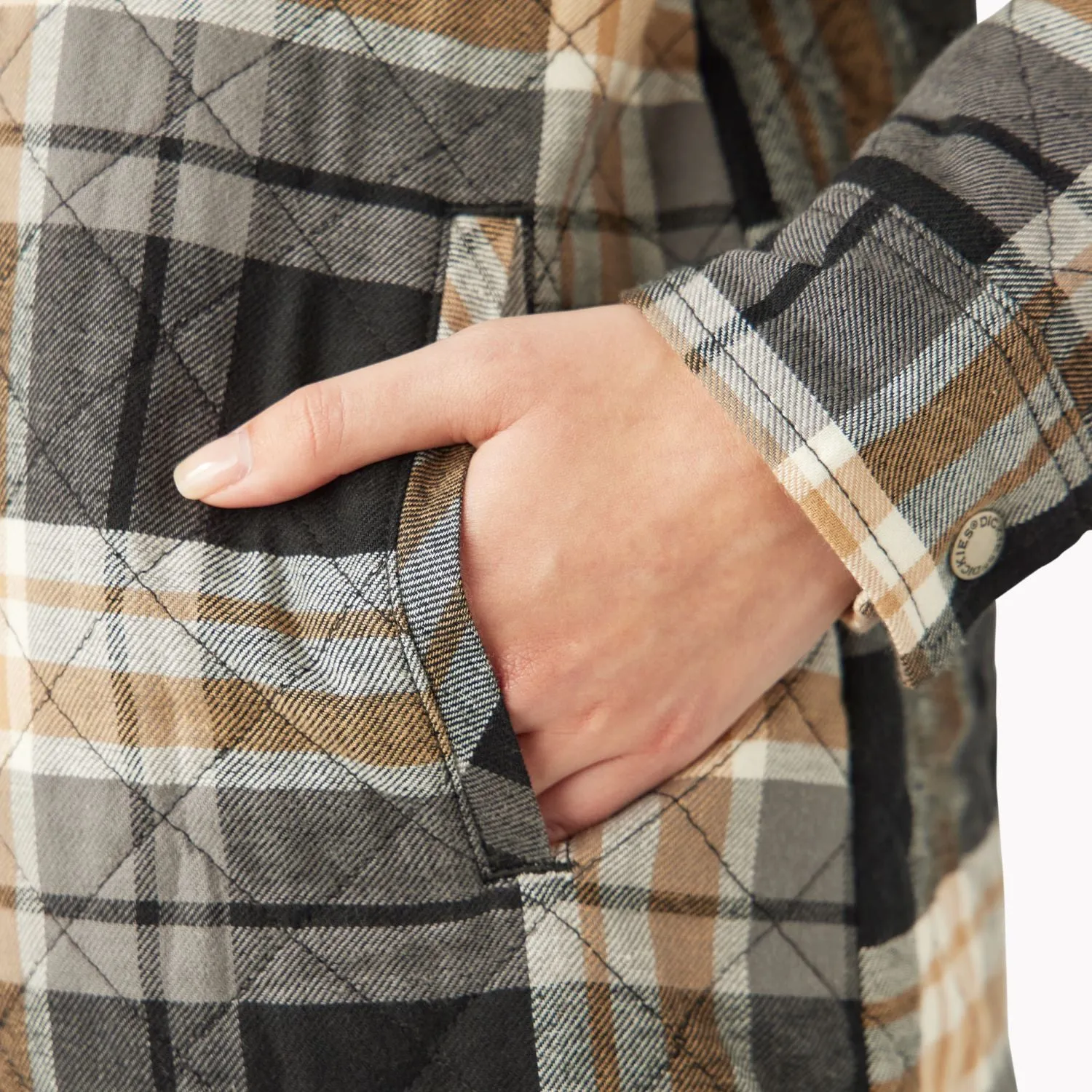 Dickies Damen Flanellhemd mit Kapuze Dickies Kleidung