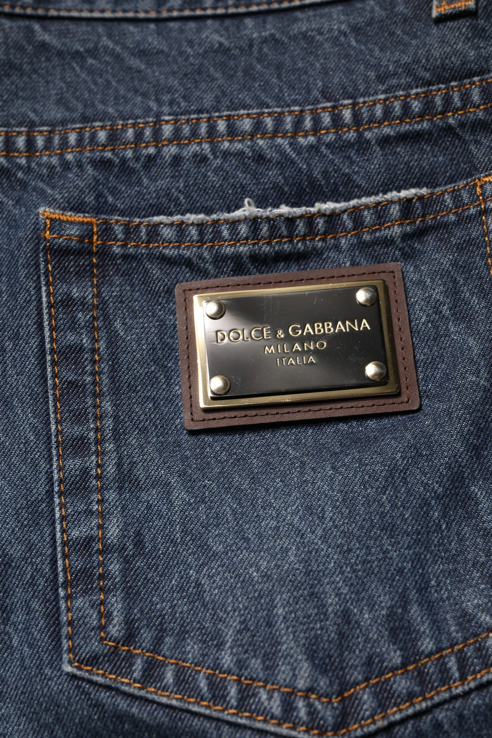 Dolce & Gabbana blaue Blumen-Baumwoll-Hose für Herren blaue Herrenjeans