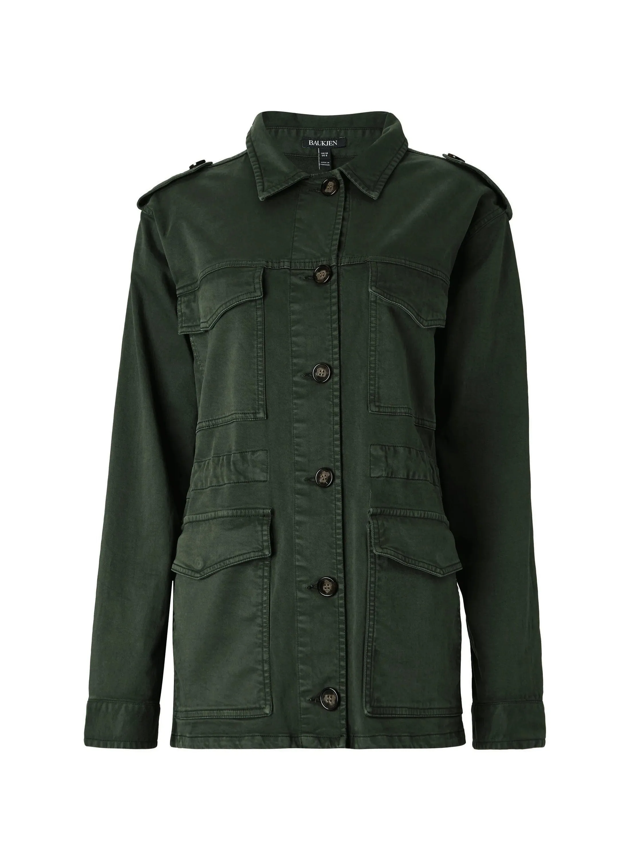 Drake Organic Cotton Utility Jacket | Dunkles Khaki