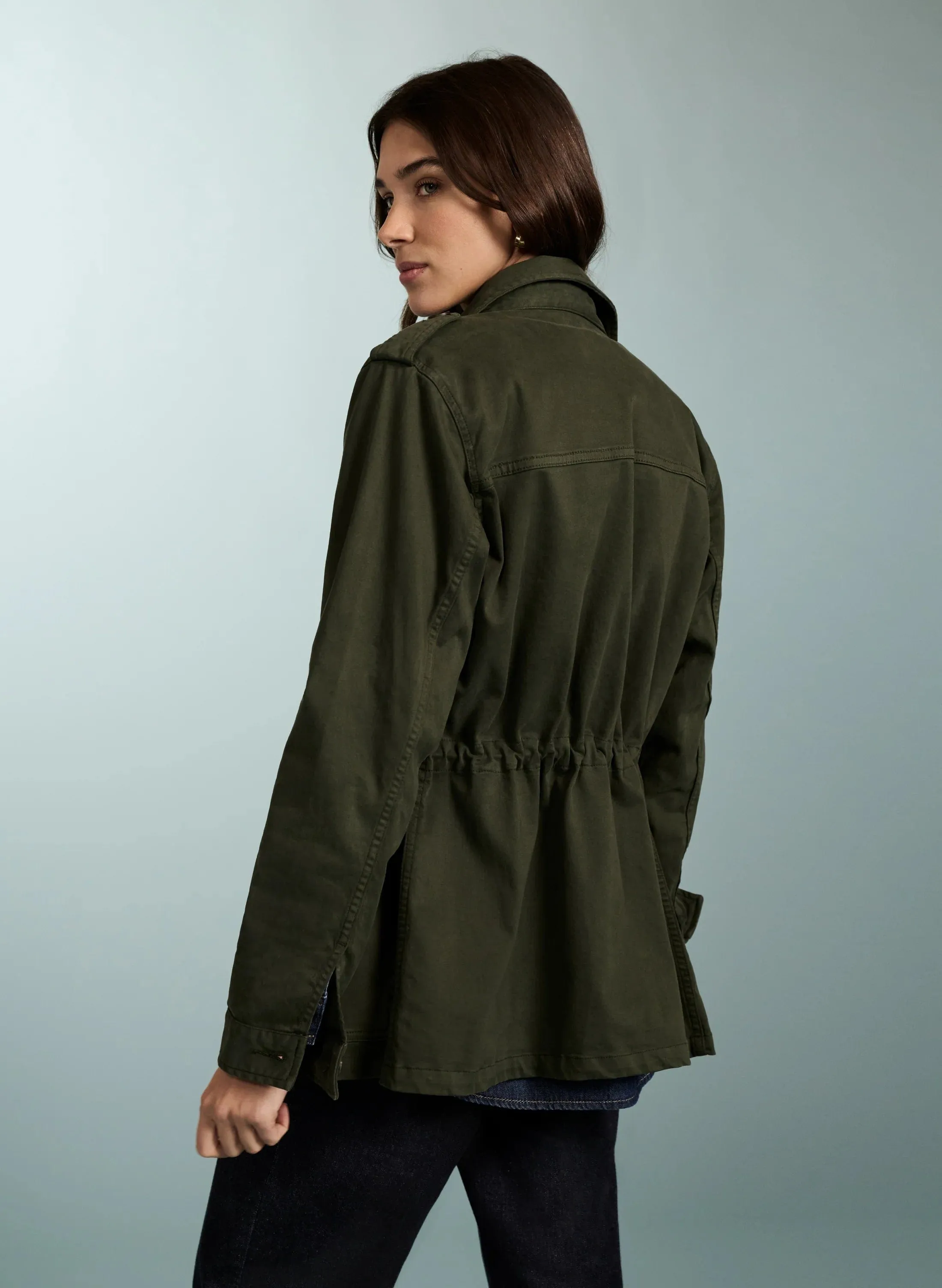 Drake Organic Cotton Utility Jacket | Dunkles Khaki