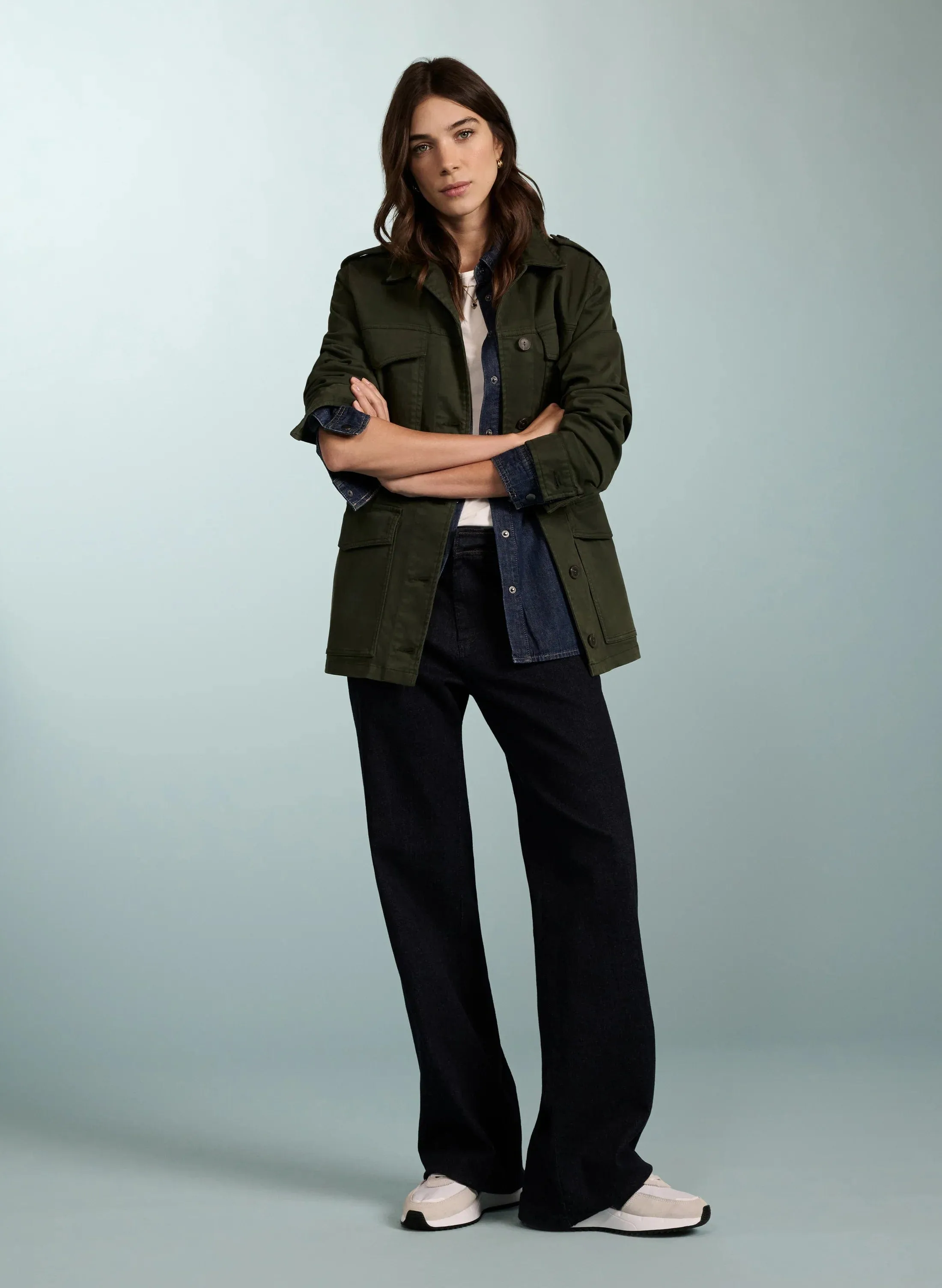 Drake Organic Cotton Utility Jacket | Dunkles Khaki