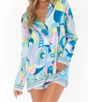 Frühaufsteher-Pyjama-Set in Go Go Seide