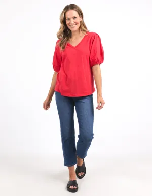 Elm Joy S/S T-Shirt Bittersüßes Rot