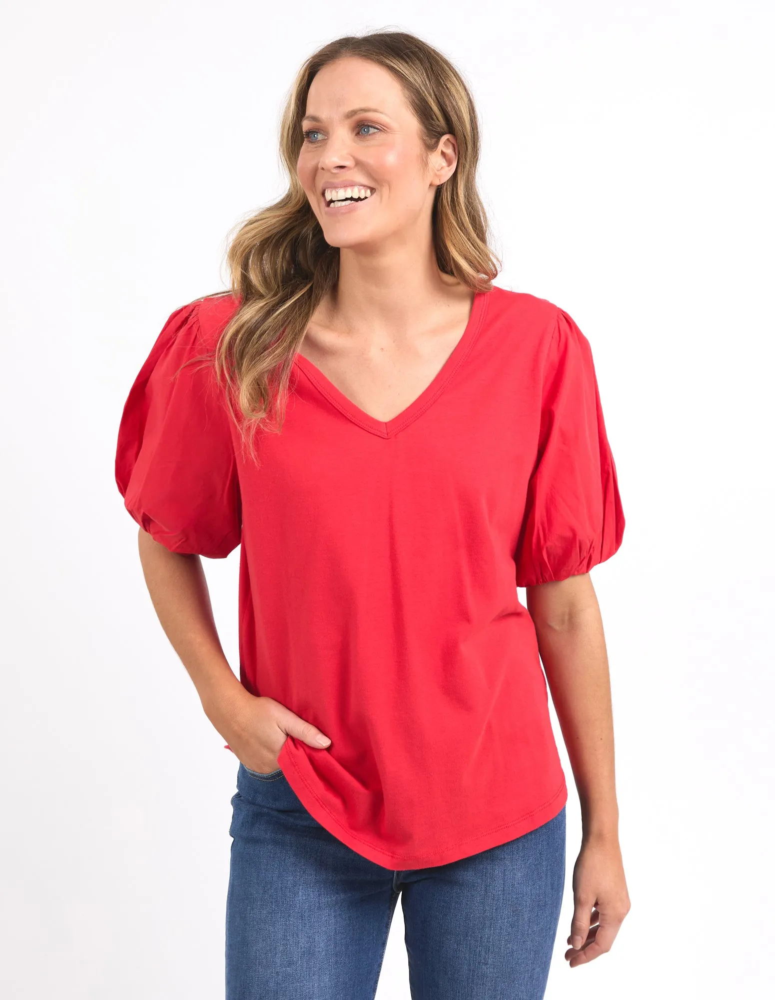 Elm Joy S/S T-Shirt Bittersüßes Rot