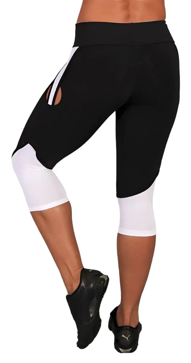 Equilibrium Activewear Muskelformendes Mesh-Einsatz Capri C365