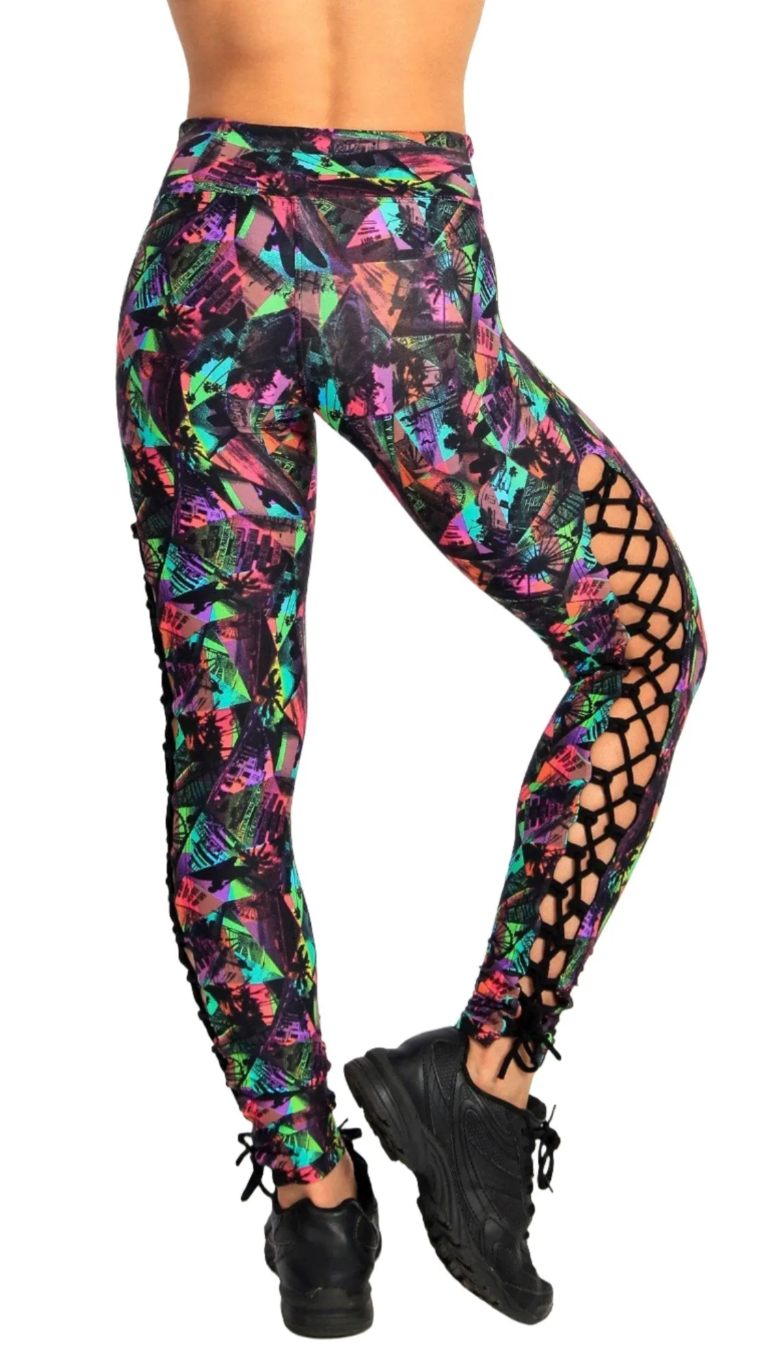 Equilibrium Activewear Bedruckte Schnür-Leggings L763 Santa Monica