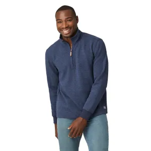 Free Country Herren Glenclyffe Waffle 1/4 Zip Mock Neck Shirt