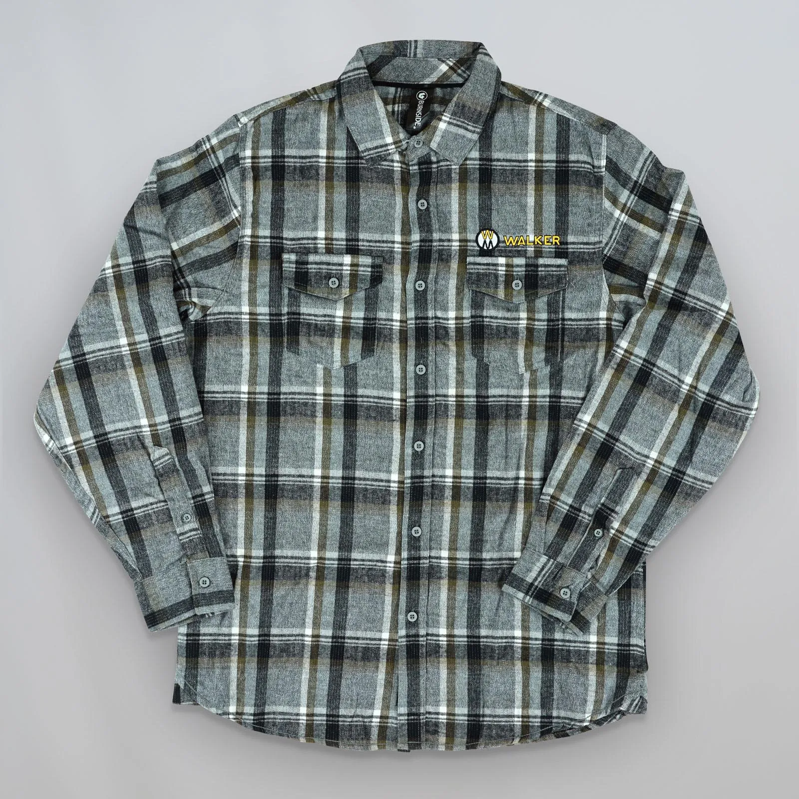 Grau Oliv Flanell