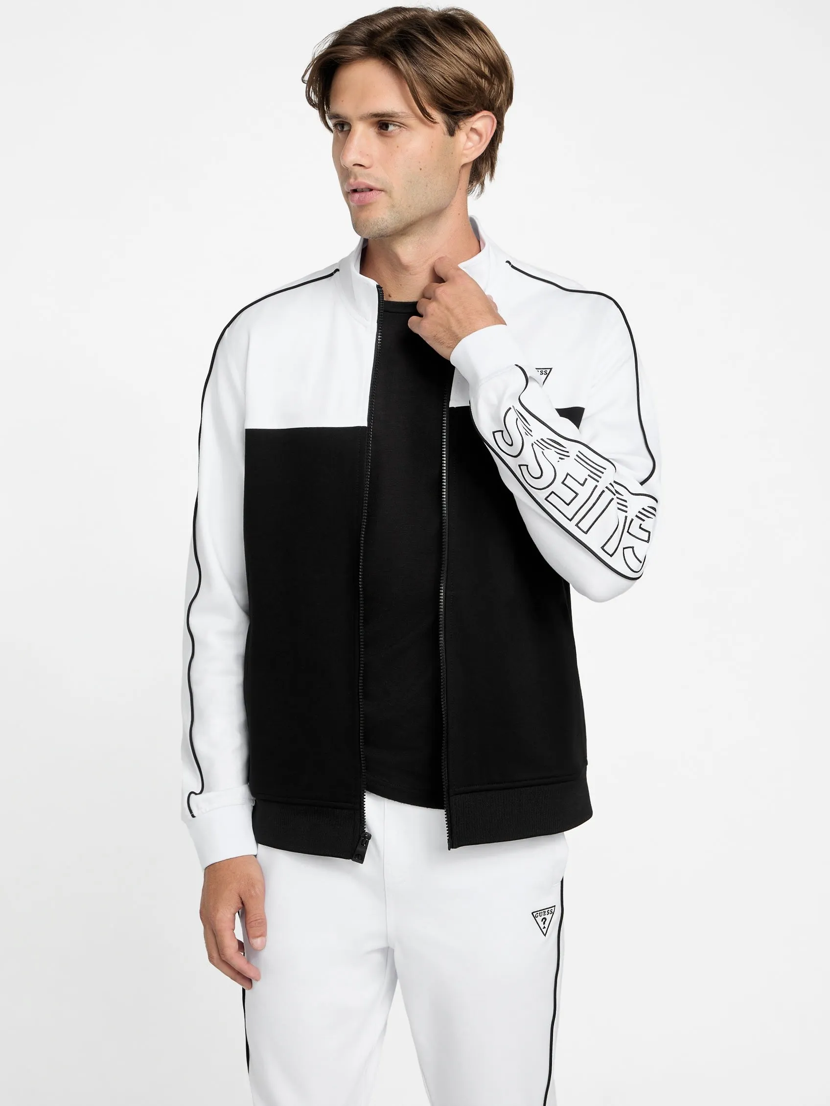 Jose Color-Block Logo Reißverschlussjacke