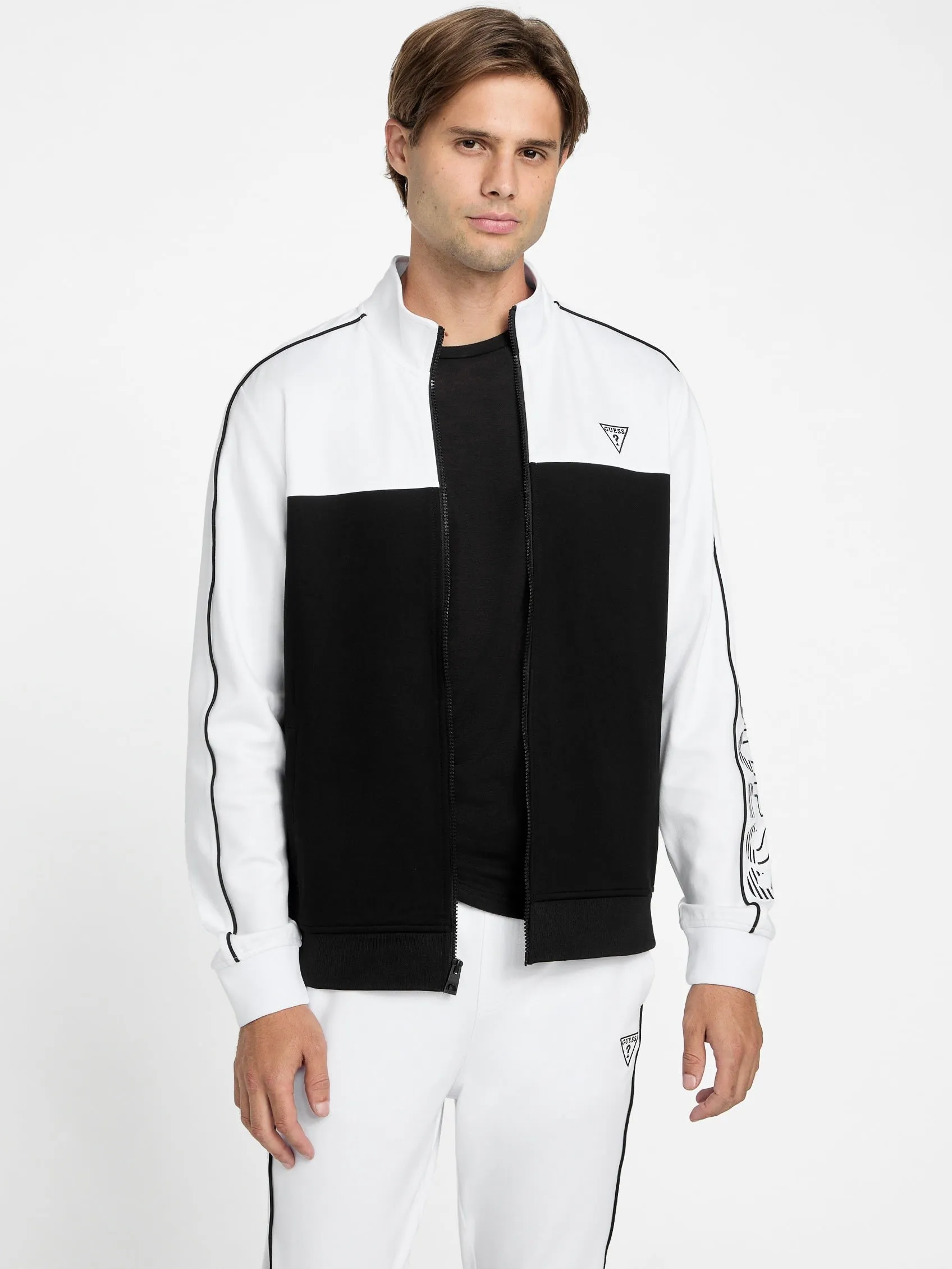 Jose Color-Block Logo Reißverschlussjacke