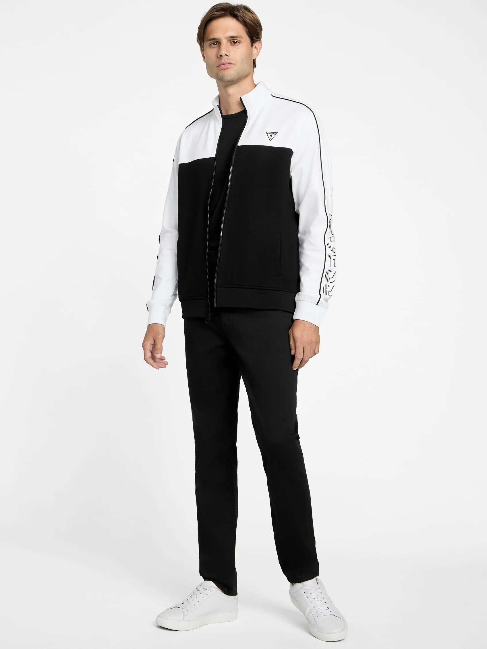 Jose Color-Block Logo Reißverschlussjacke