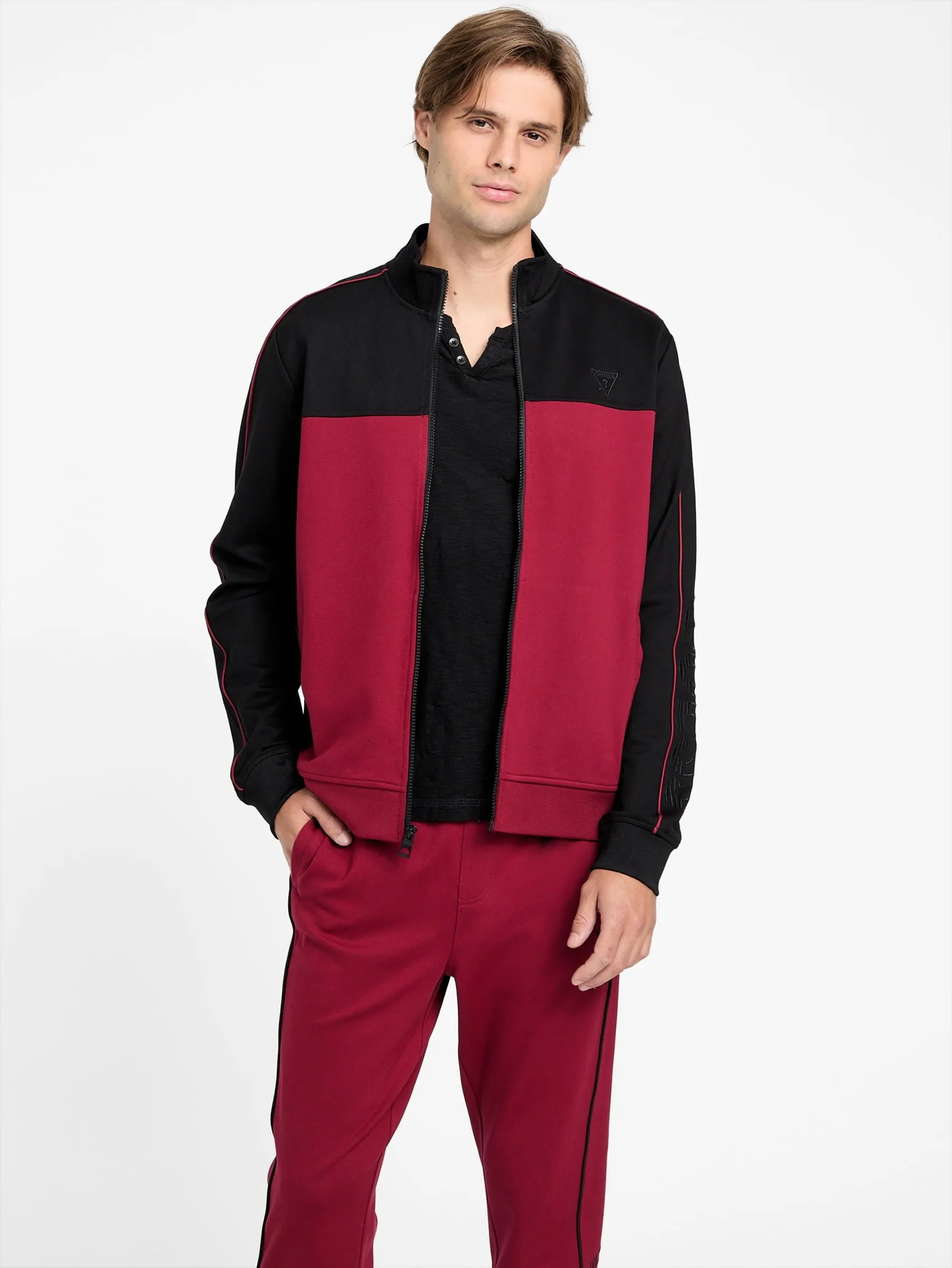 Jose Color-Block Logo Reißverschlussjacke
