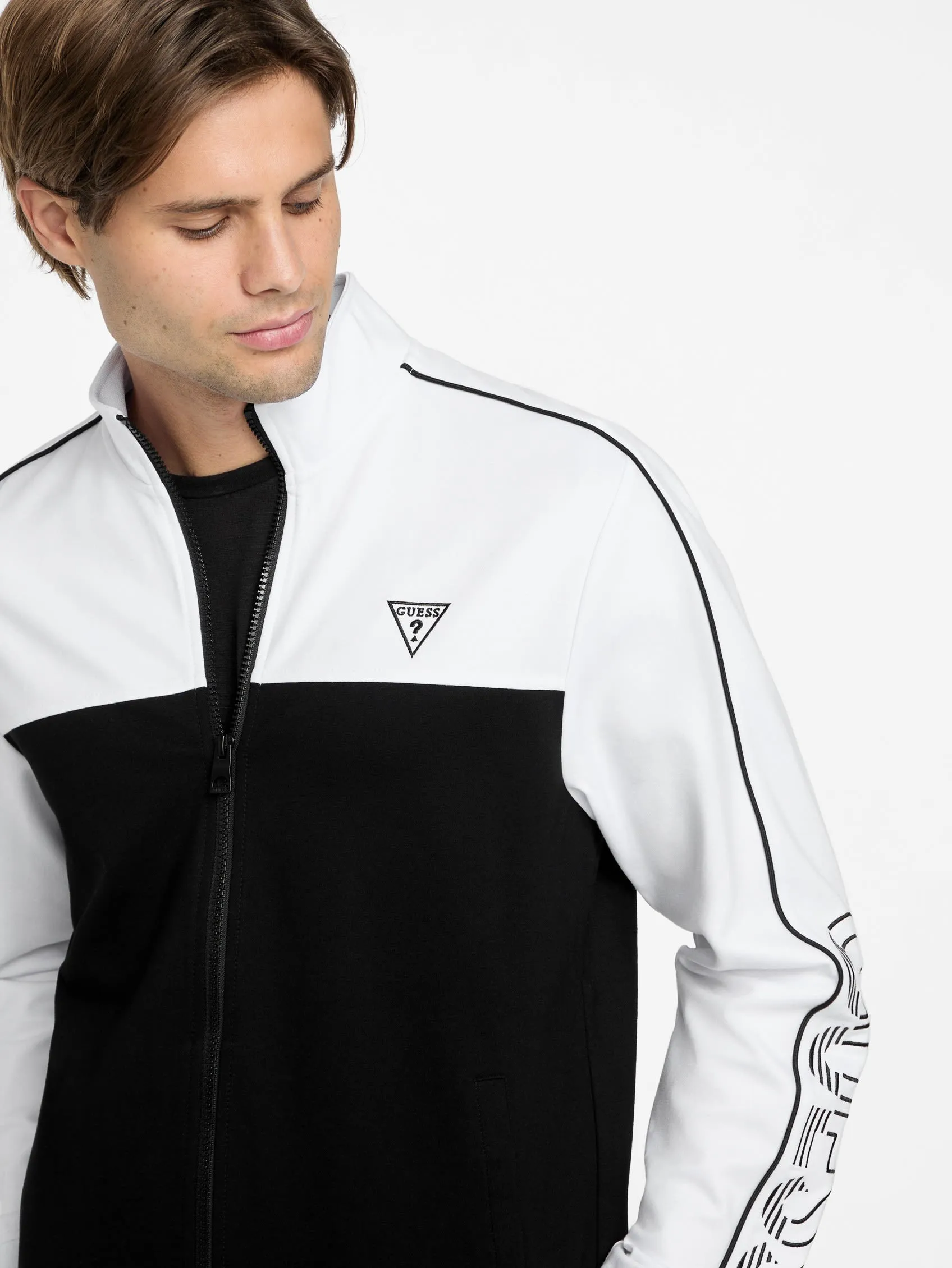 Jose Color-Block Logo Reißverschlussjacke