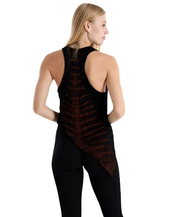 Kathmandu Batik Schräg geschnittenes Crop Top TH1486
