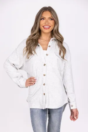 Lerne im Vorbeigehen Damen Leichtes Knopf-Shirtjackett