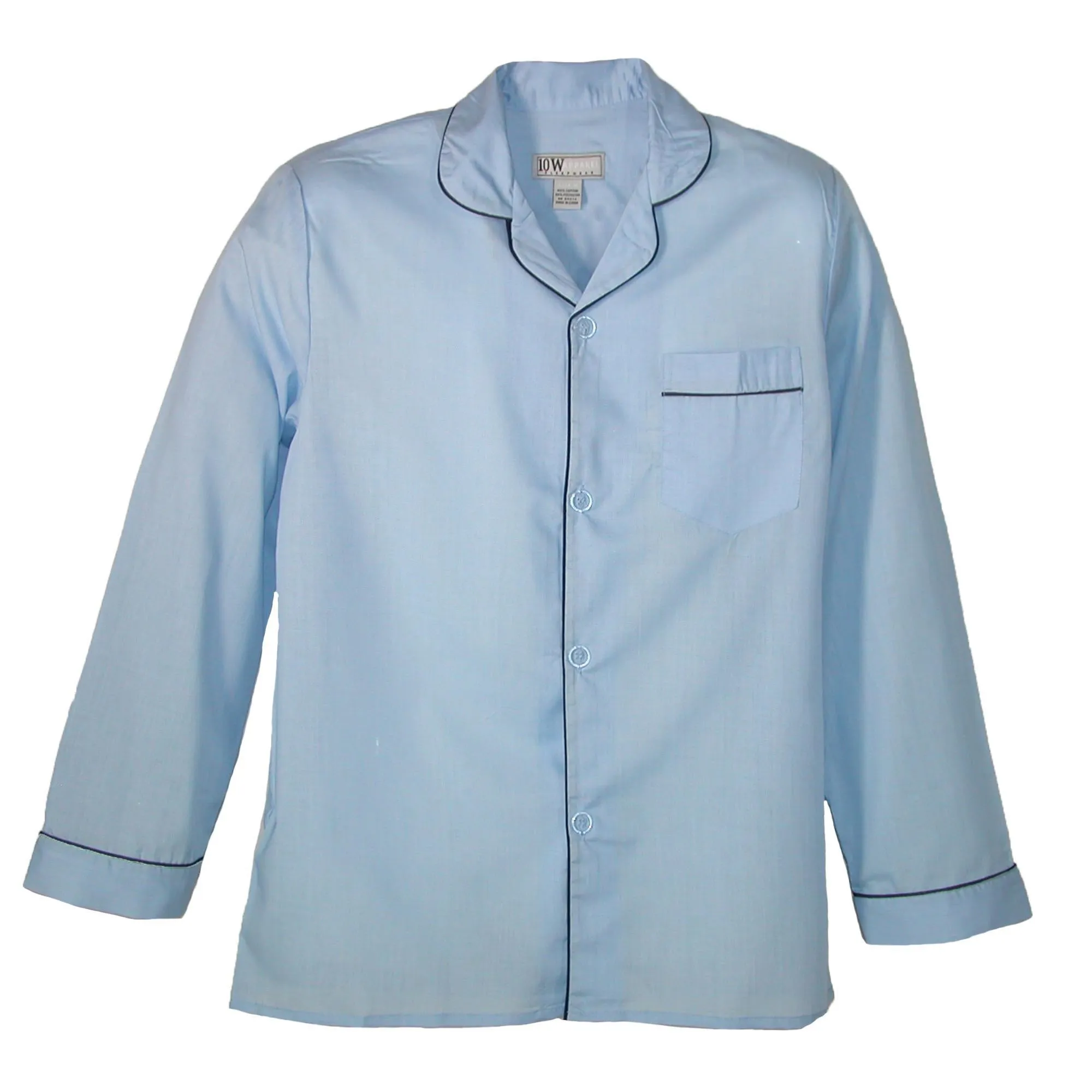 Langarm-Langbein-Pyjama-Set in Uni